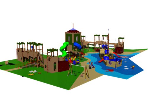 diseño castillo y barco